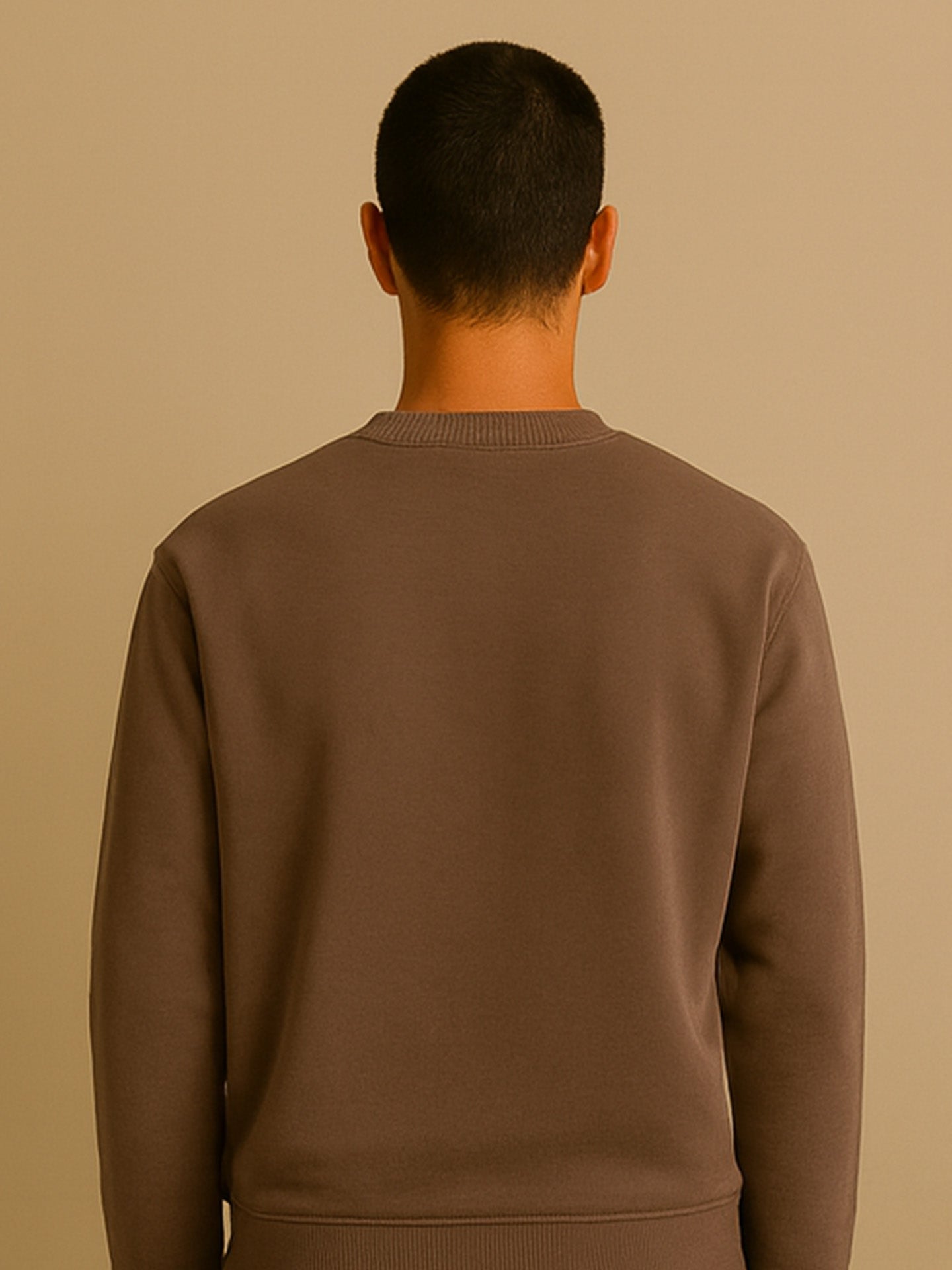 ORGANIC STRUCTURED SWEATSHIRT - Almônd