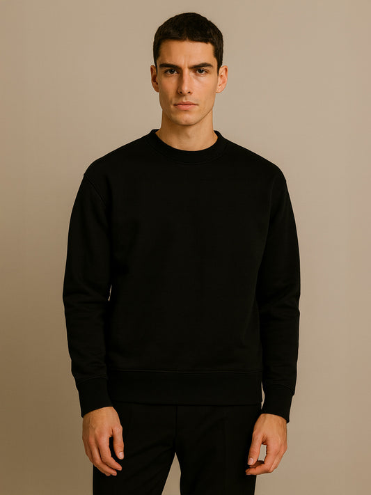 ORGANIC STRUCTURED SWEATSHIRT - Almônd