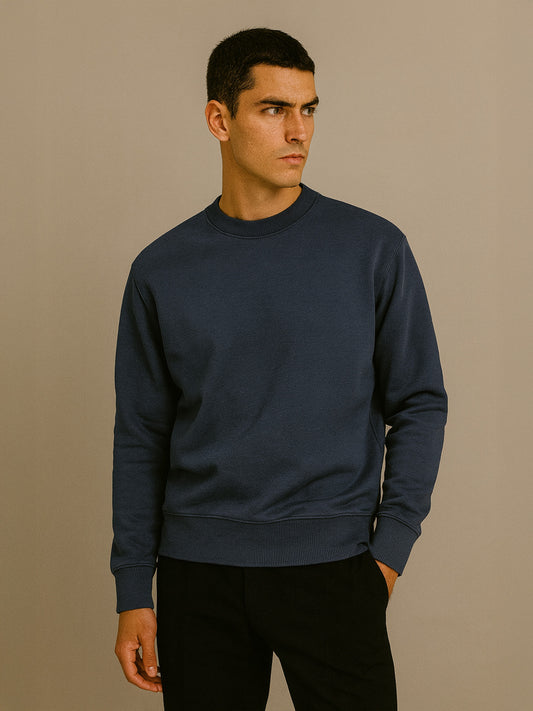 ORGANIC STRUCTURED SWEATSHIRT - Almônd