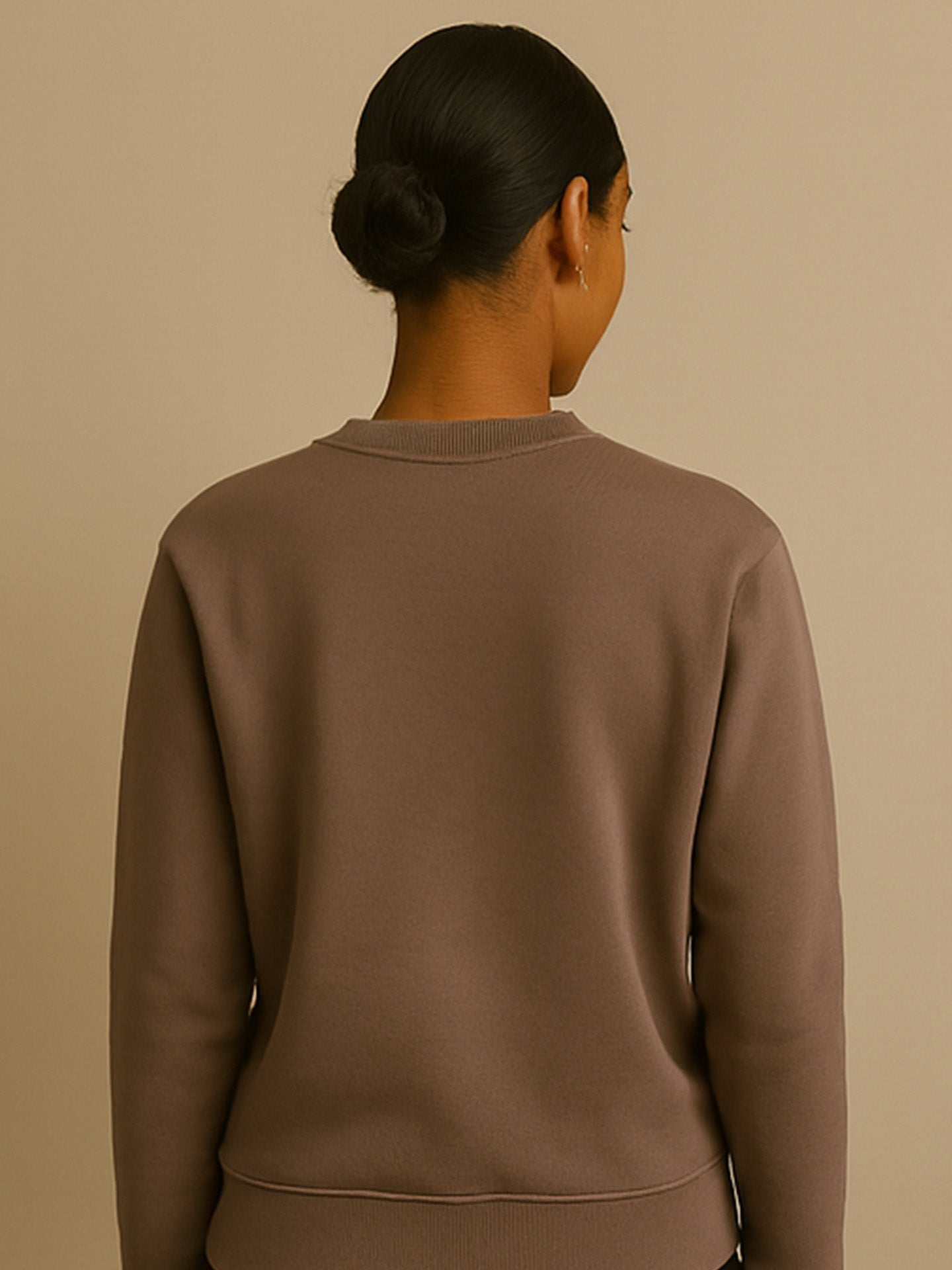 ORGANIC STRUCTURED SWEATSHIRT - Almônd