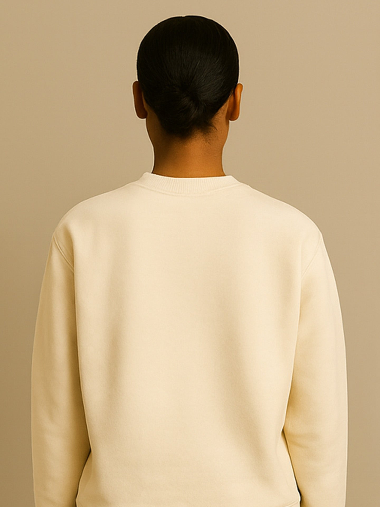 ORGANIC STRUCTURED SWEATSHIRT - Almônd