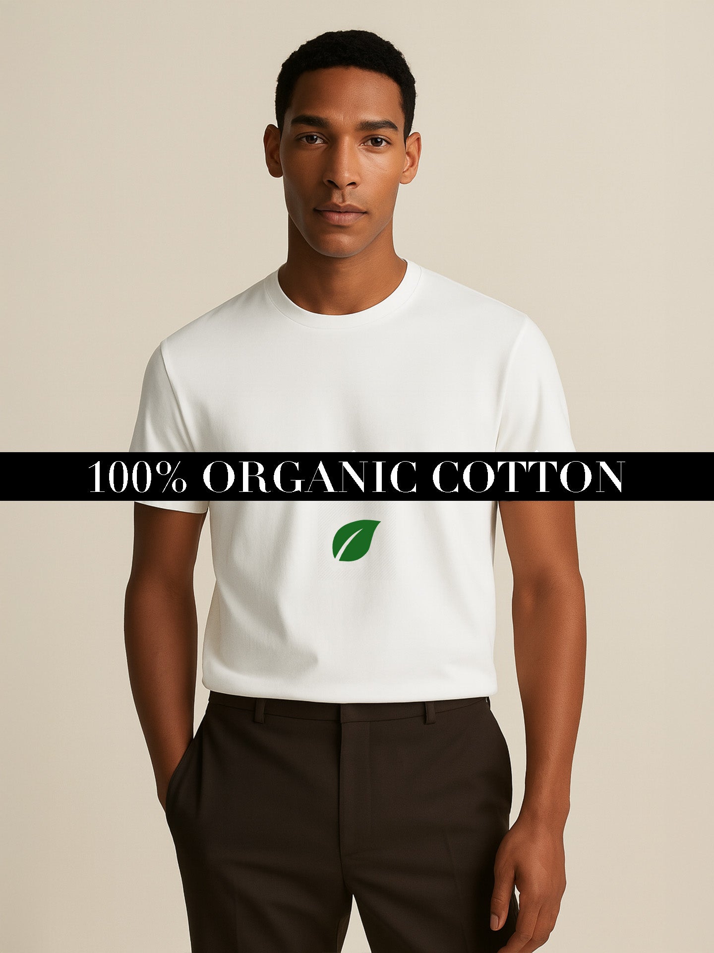 100% ORGANIC COTTON T-SHIRT - Almônd