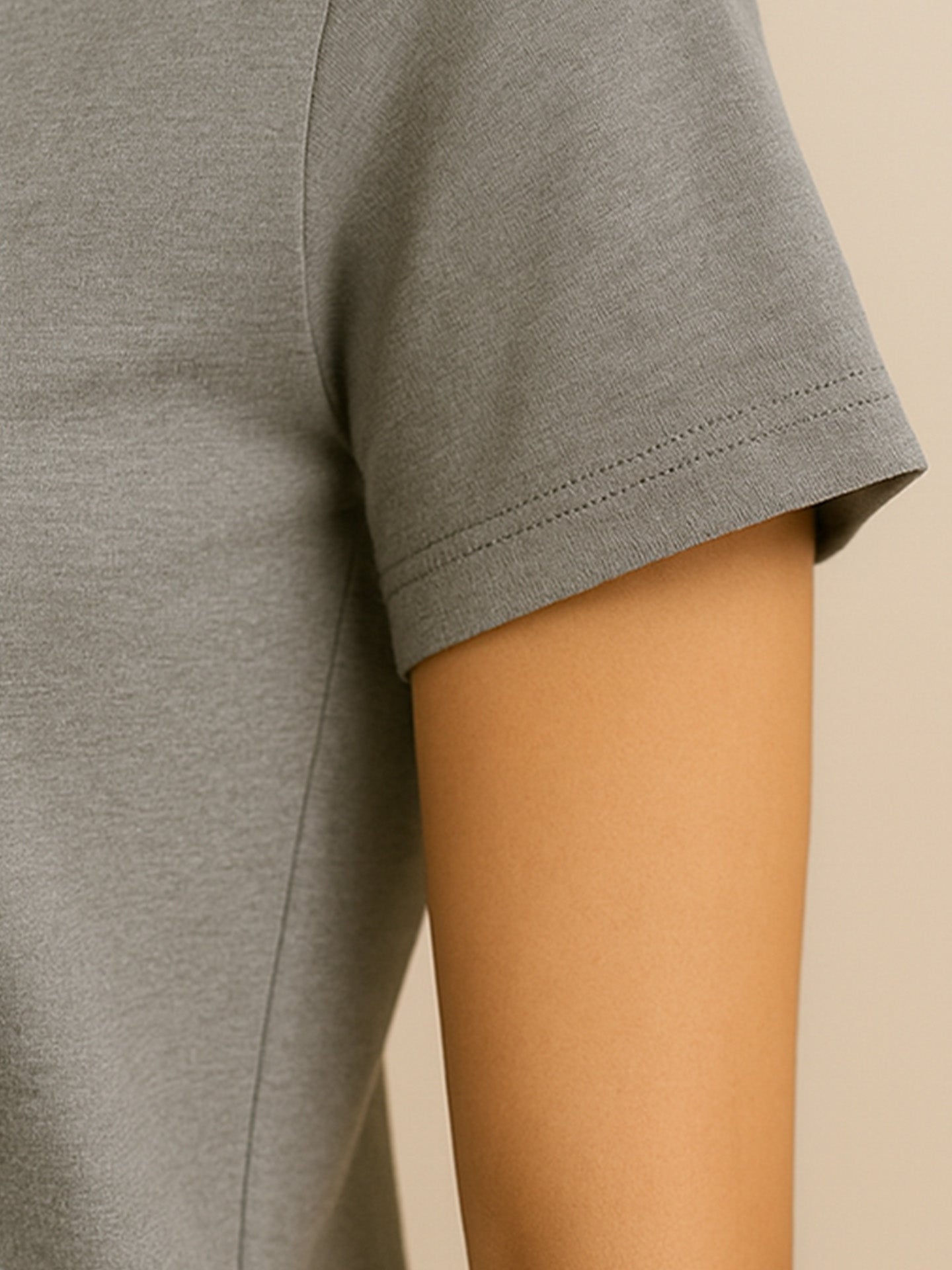 100% ORGANIC COTTON T-SHIRT - Almônd