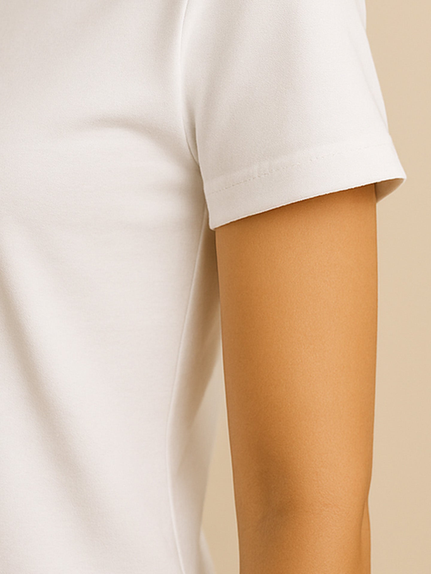 100% ORGANIC COTTON T-SHIRT - Almônd