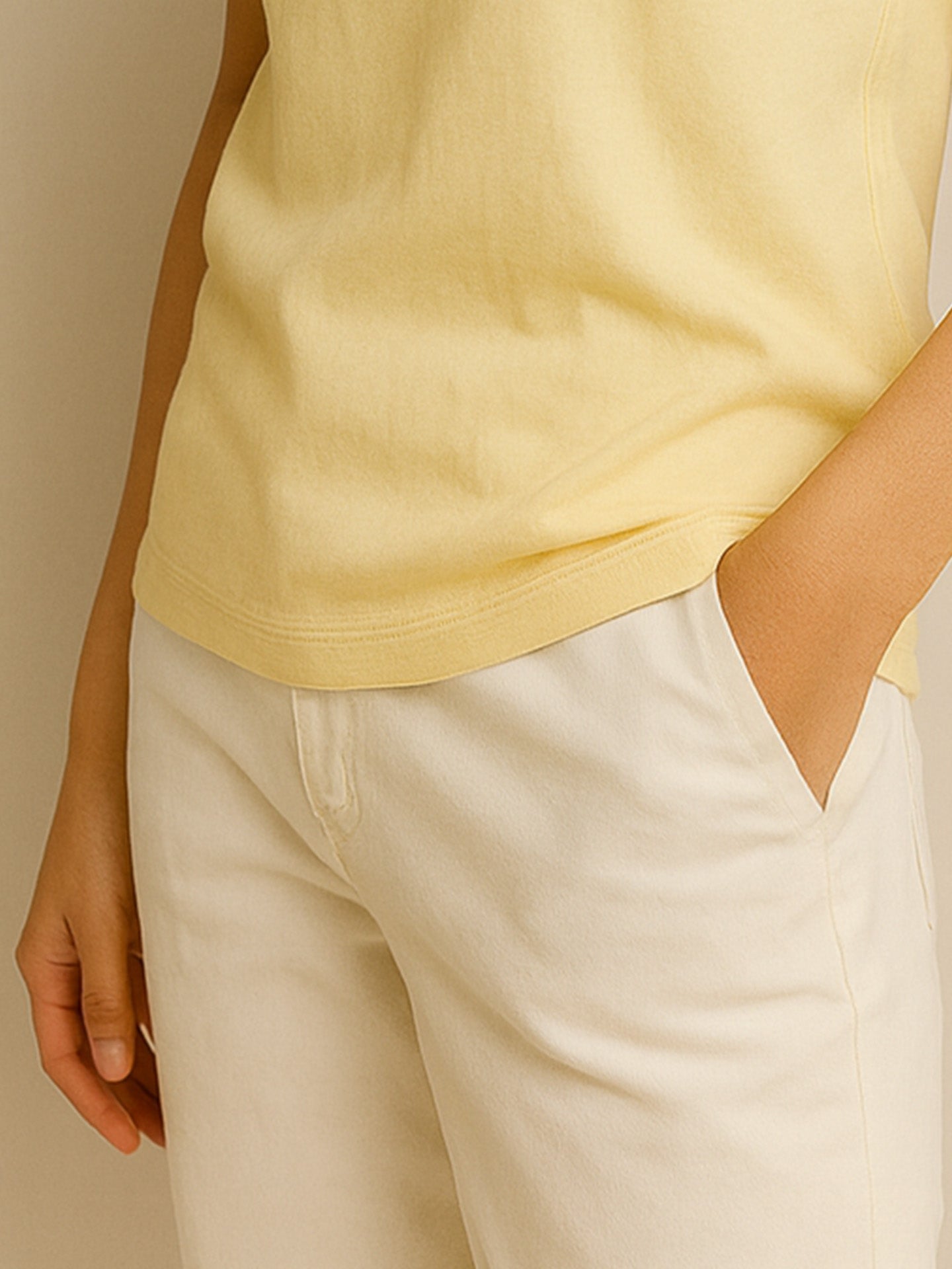 100% ORGANIC COTTON T-SHIRT - Almônd