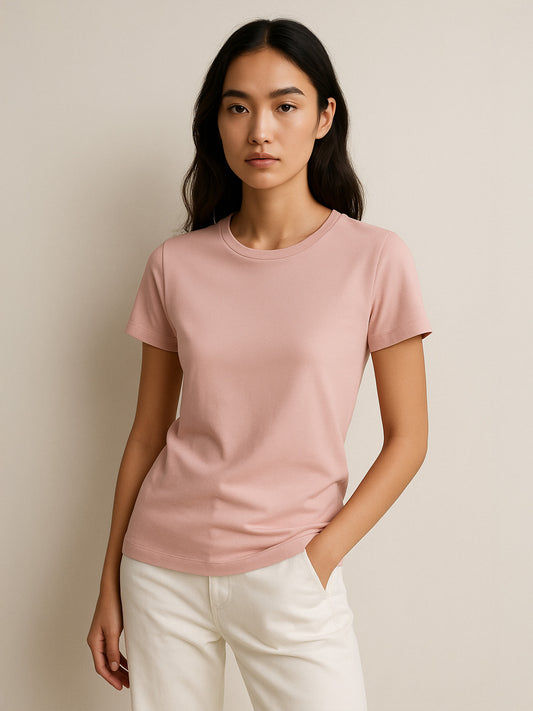 100% ORGANIC COTTON T-SHIRT - Almônd