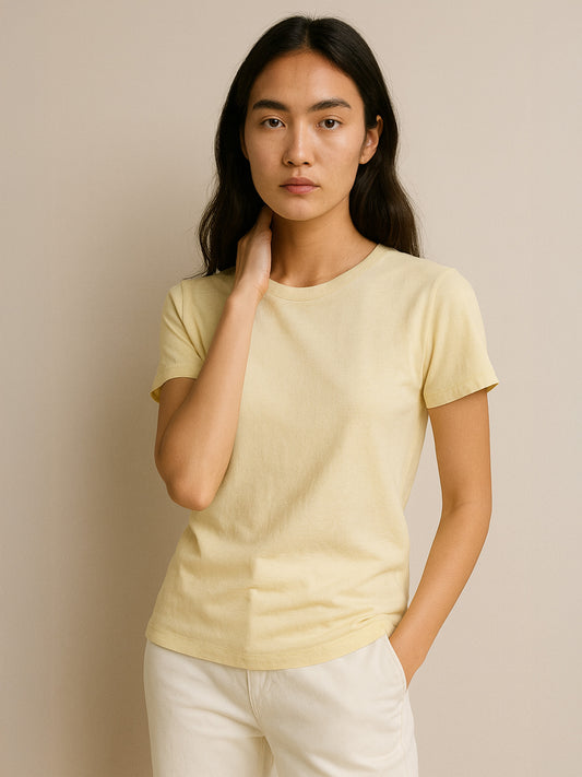100% ORGANIC COTTON T-SHIRT - Almônd