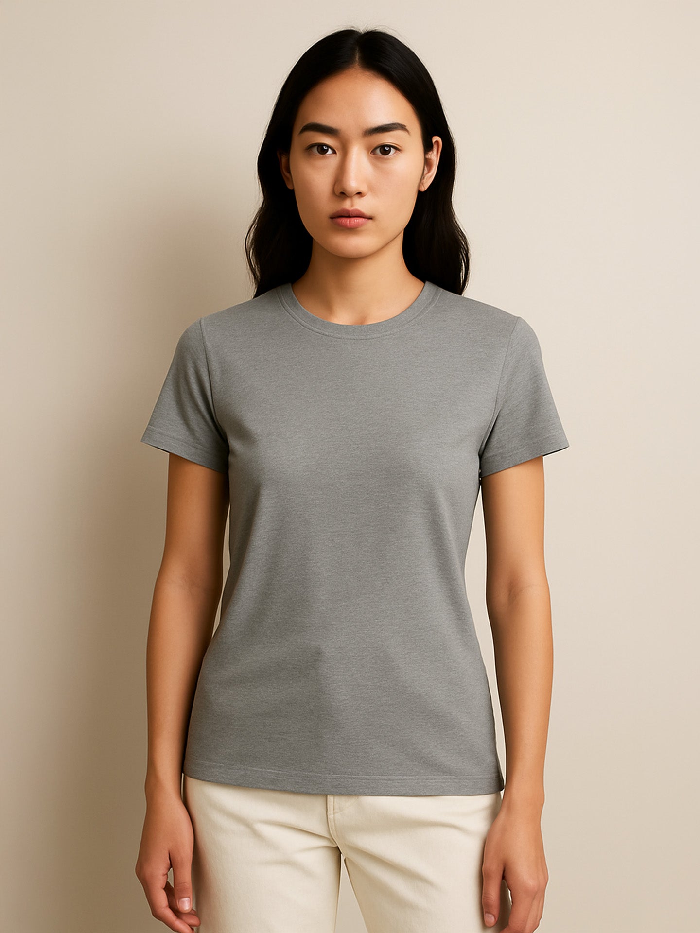 100% ORGANIC COTTON T-SHIRT - Almônd