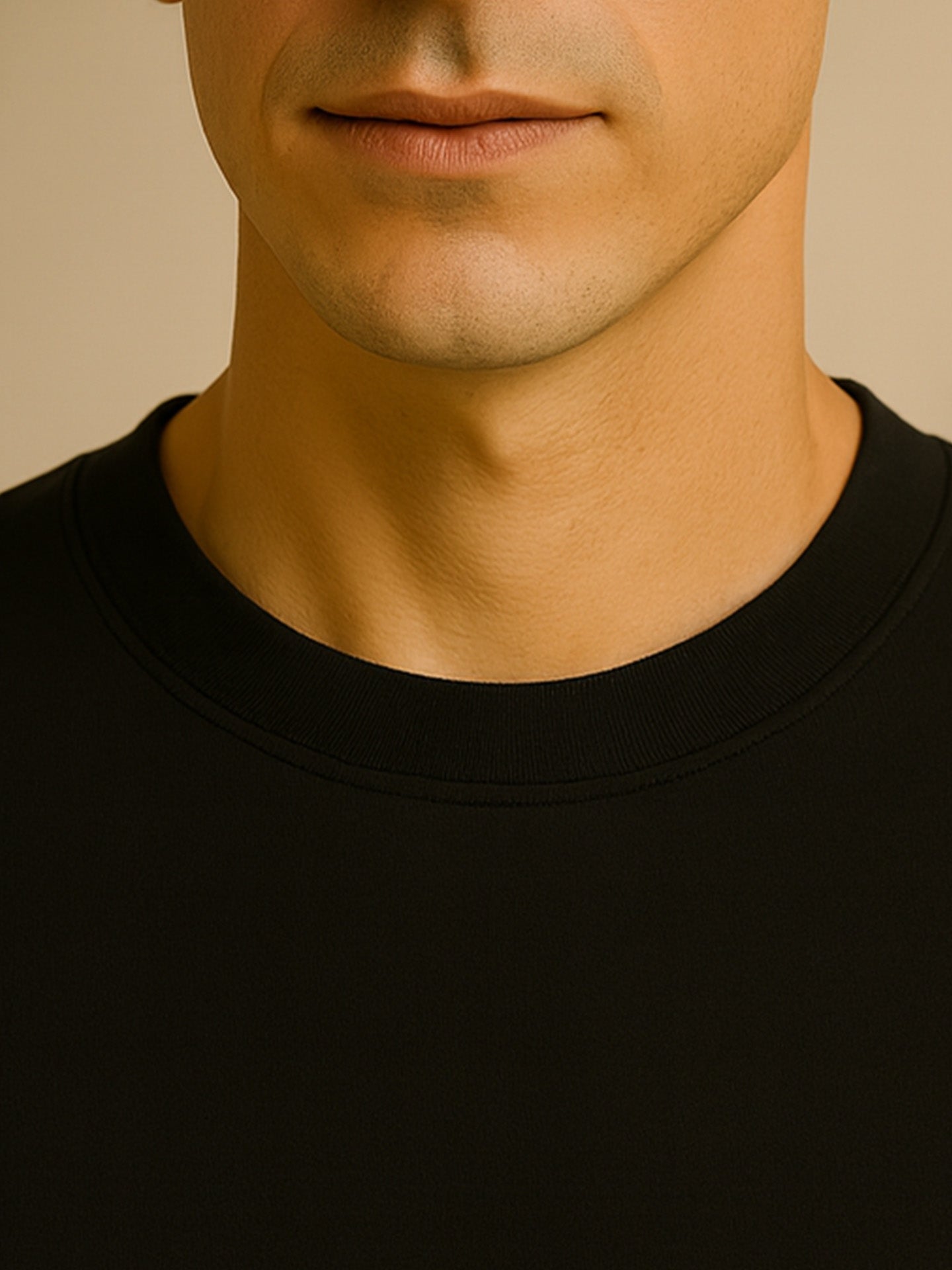 100% ORGANIC COTTON OVERSIZED T-SHIRT - Almônd