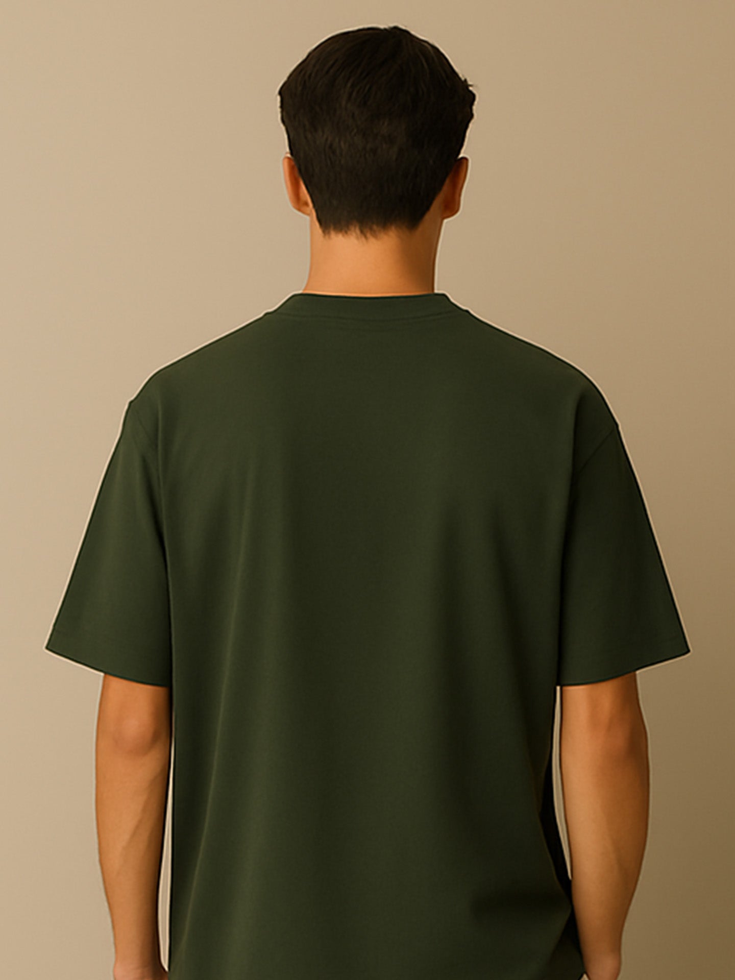 100% ORGANIC COTTON OVERSIZED T-SHIRT - Almônd