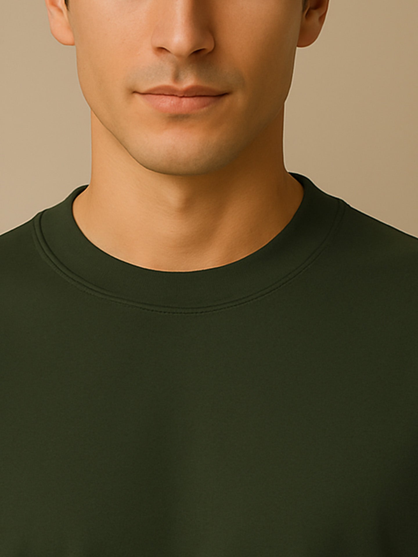 100% ORGANIC COTTON OVERSIZED T-SHIRT - Almônd