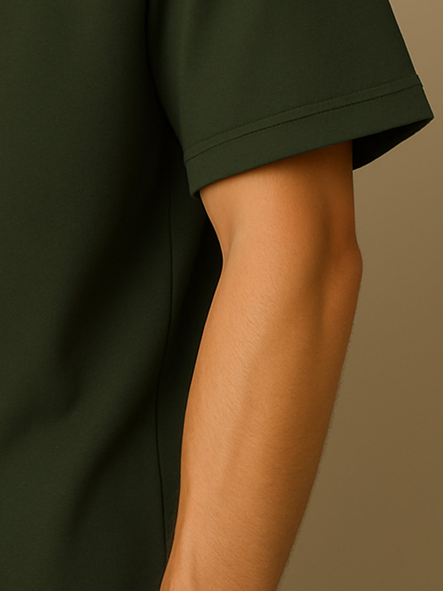 100% ORGANIC COTTON OVERSIZED T-SHIRT - Almônd