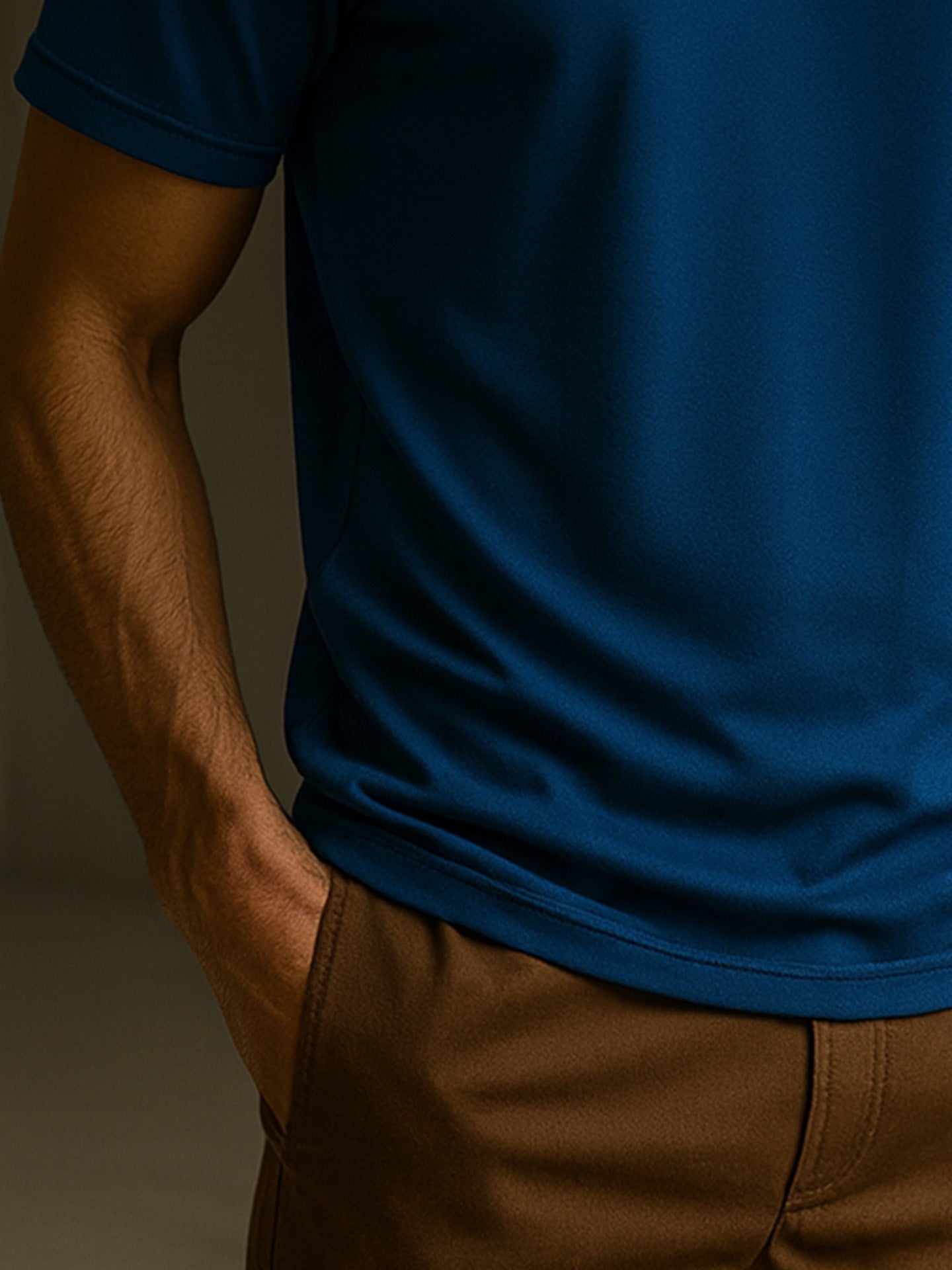 100% RECYCLED SPORTS T-SHIRT - Almônd