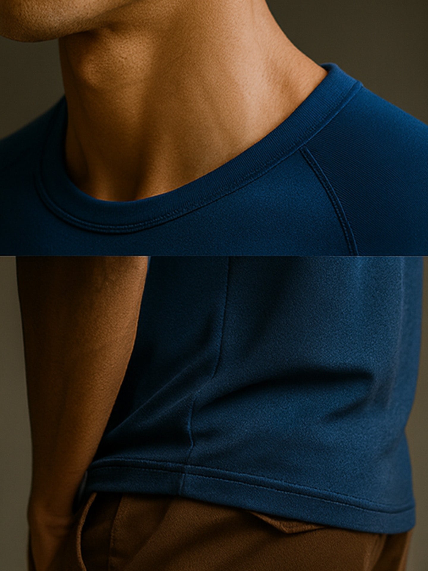 100% RECYCLED SPORTS T-SHIRT - Almônd