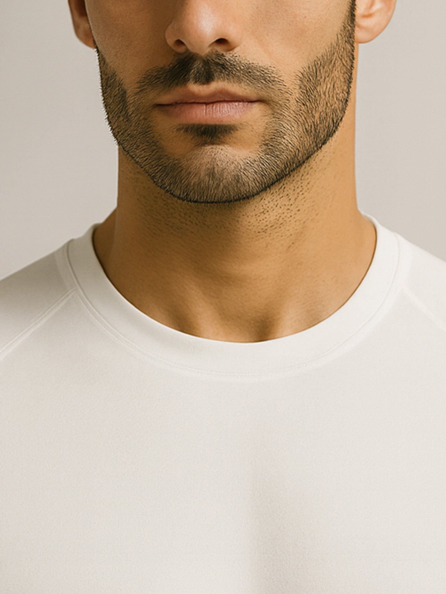 100% RECYCLED SPORTS T-SHIRT - Almônd