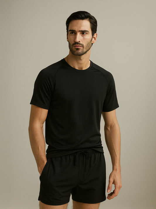 100% RECYCLED SPORTS T-SHIRT - Almônd