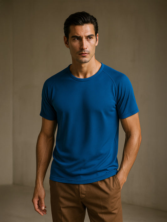 100% RECYCLED SPORTS T-SHIRT - Almônd