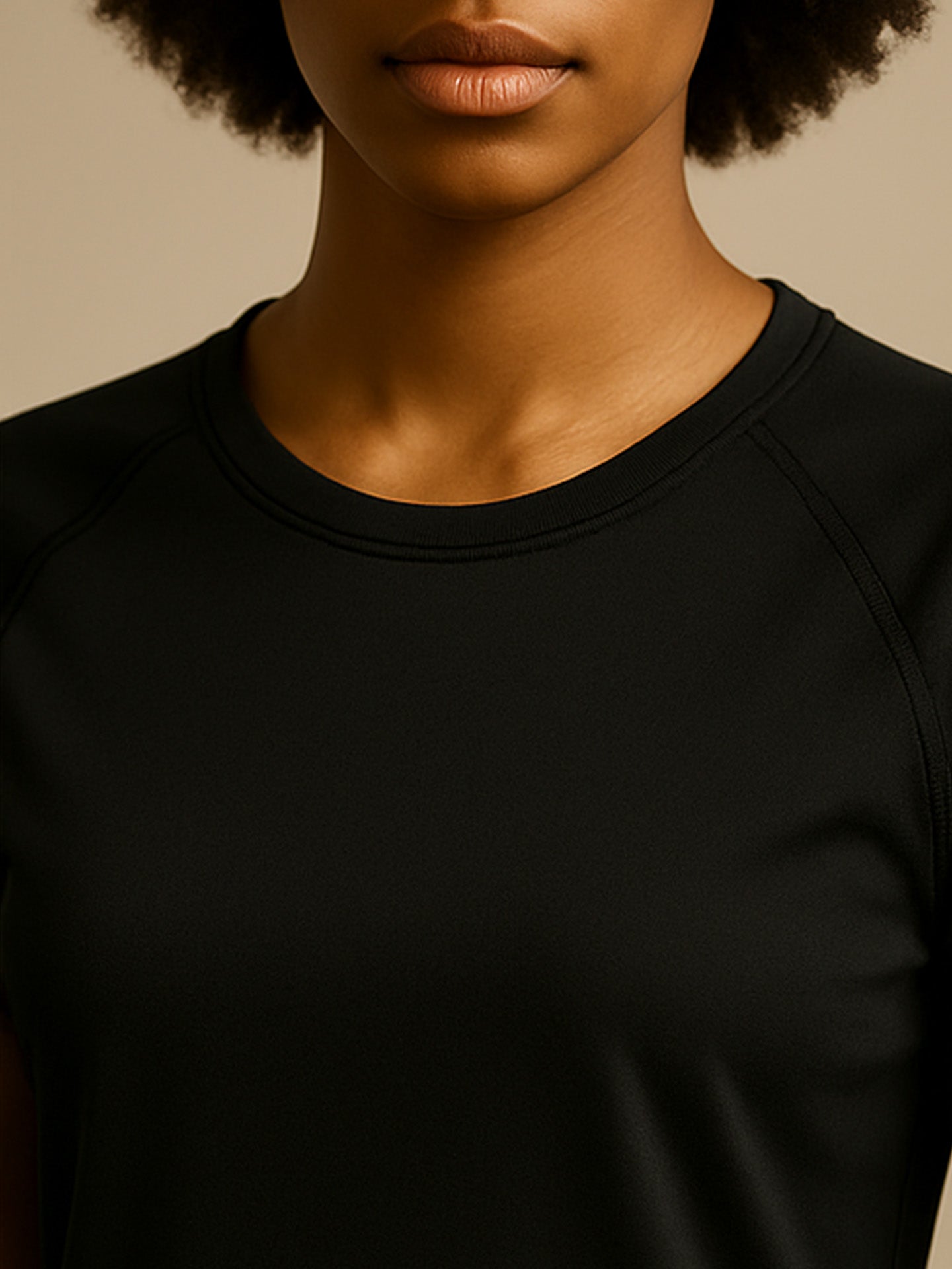 100% RECYCLED SPORTS T-SHIRT - Almônd