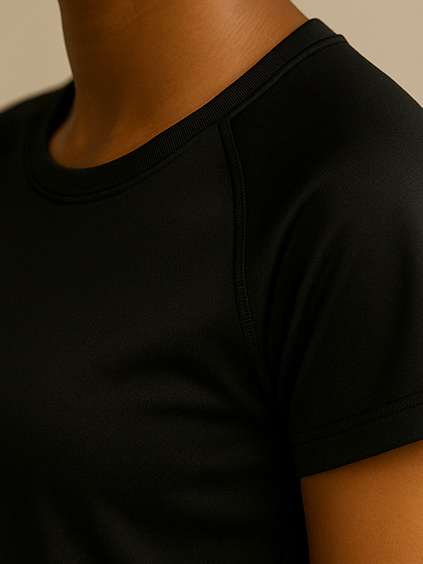 100% RECYCLED SPORTS T-SHIRT - Almônd