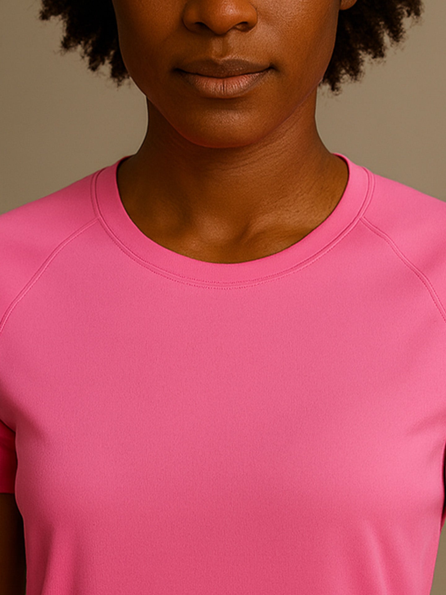 100% RECYCLED SPORTS T-SHIRT - Almônd