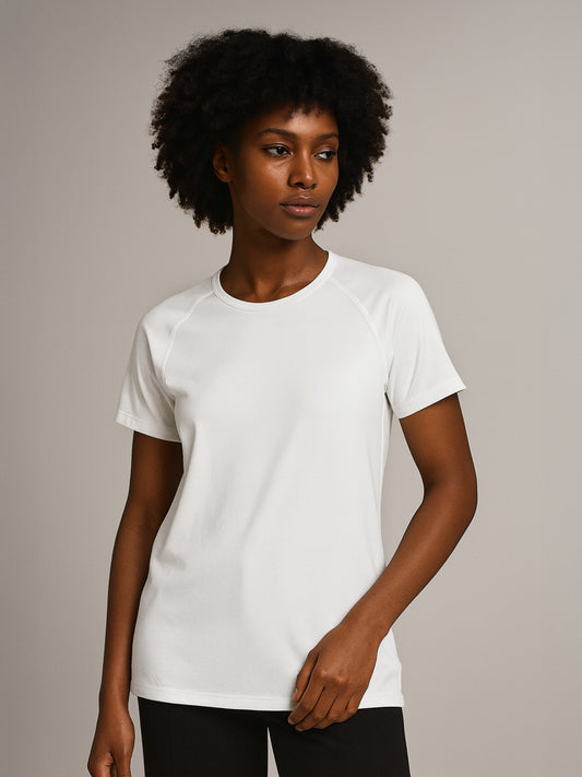 100% RECYCLED SPORTS T-SHIRT - Almônd