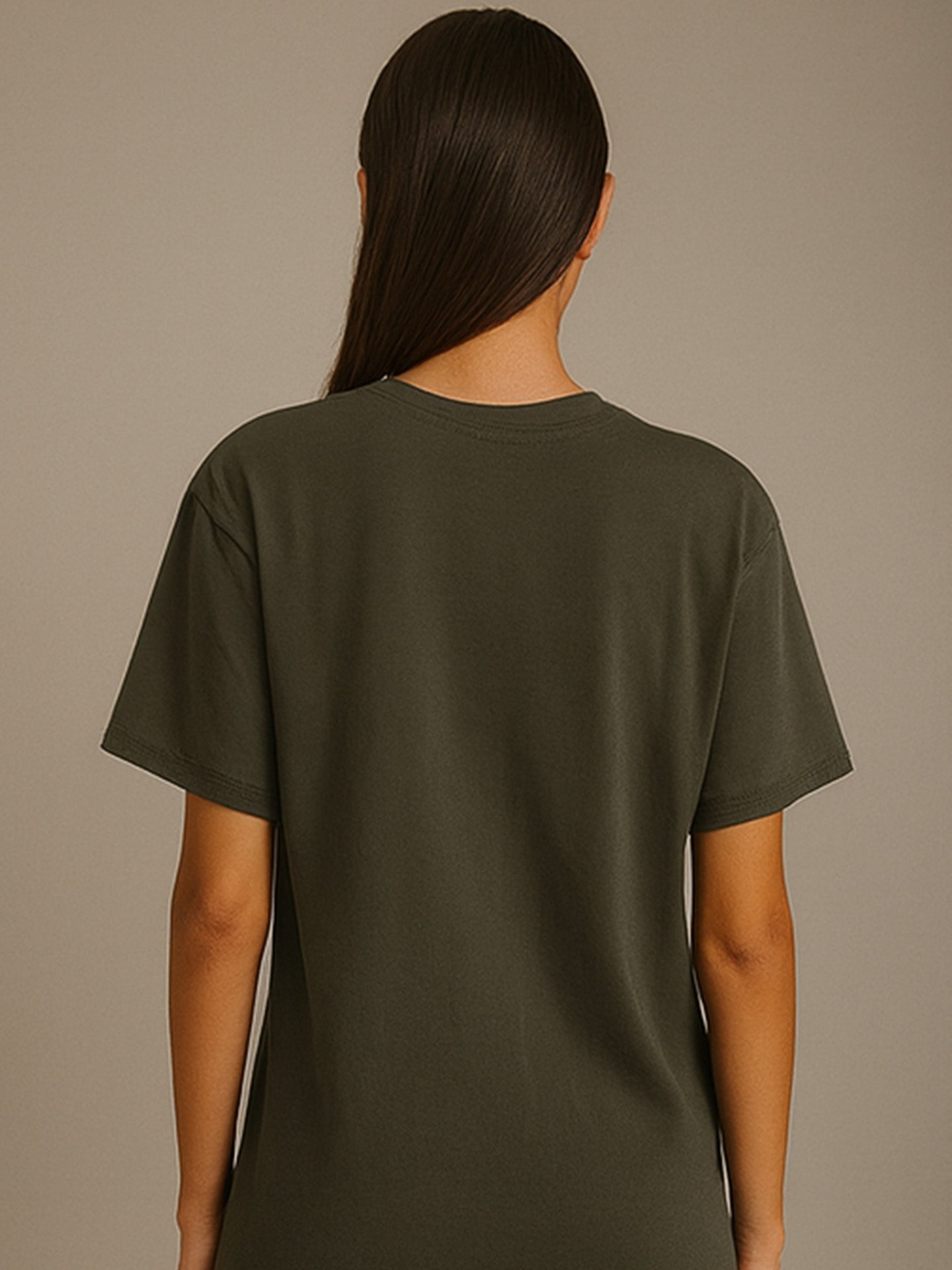 ORGANIC COTTON VINTAGE T-SHIRT DRESS - Almônd