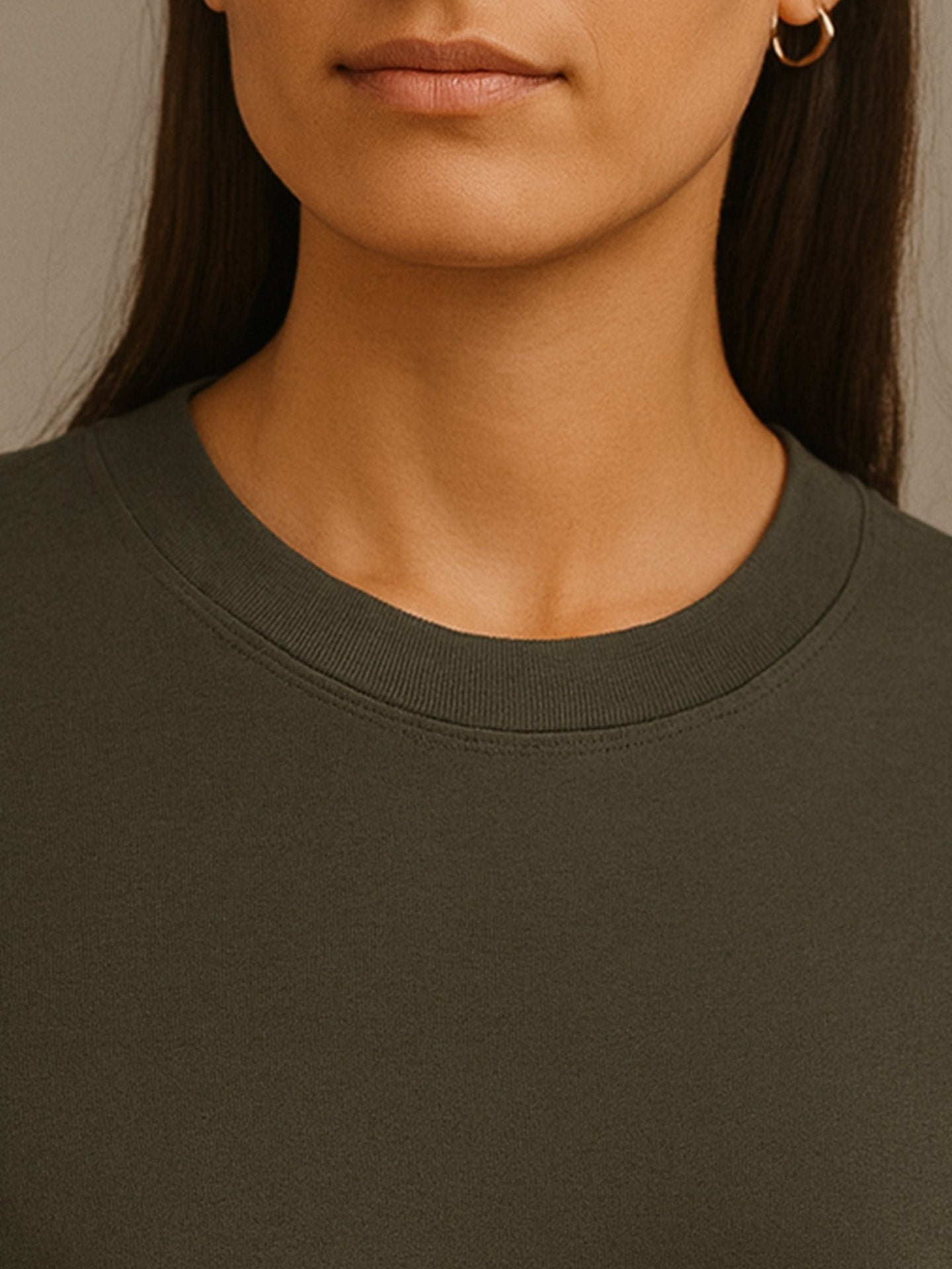 ORGANIC COTTON VINTAGE T-SHIRT DRESS - Almônd