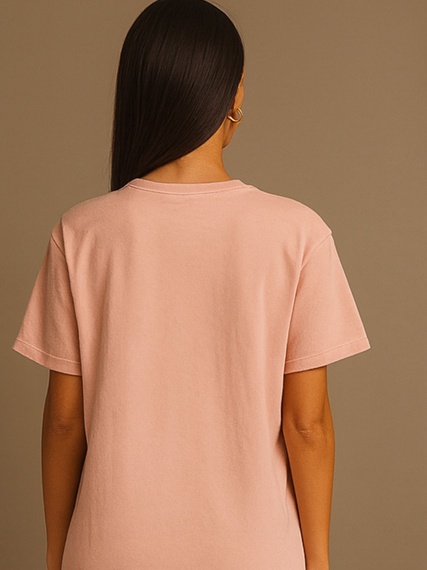 ORGANIC COTTON VINTAGE T-SHIRT DRESS - Almônd