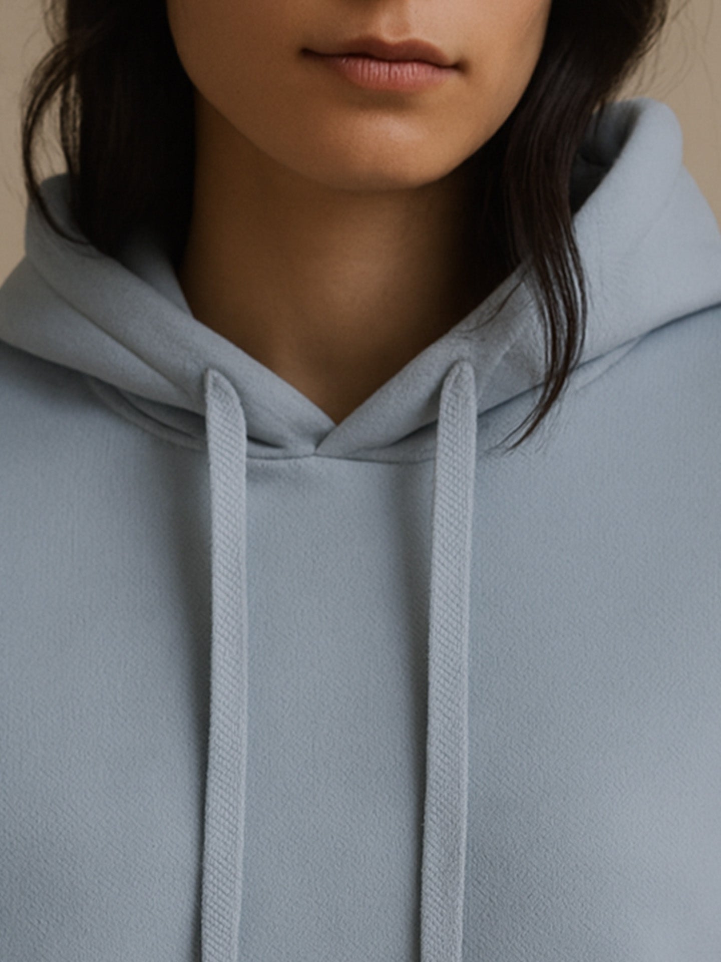 ORGANIC & RECYCLED HOODIE DRESS - Almônd