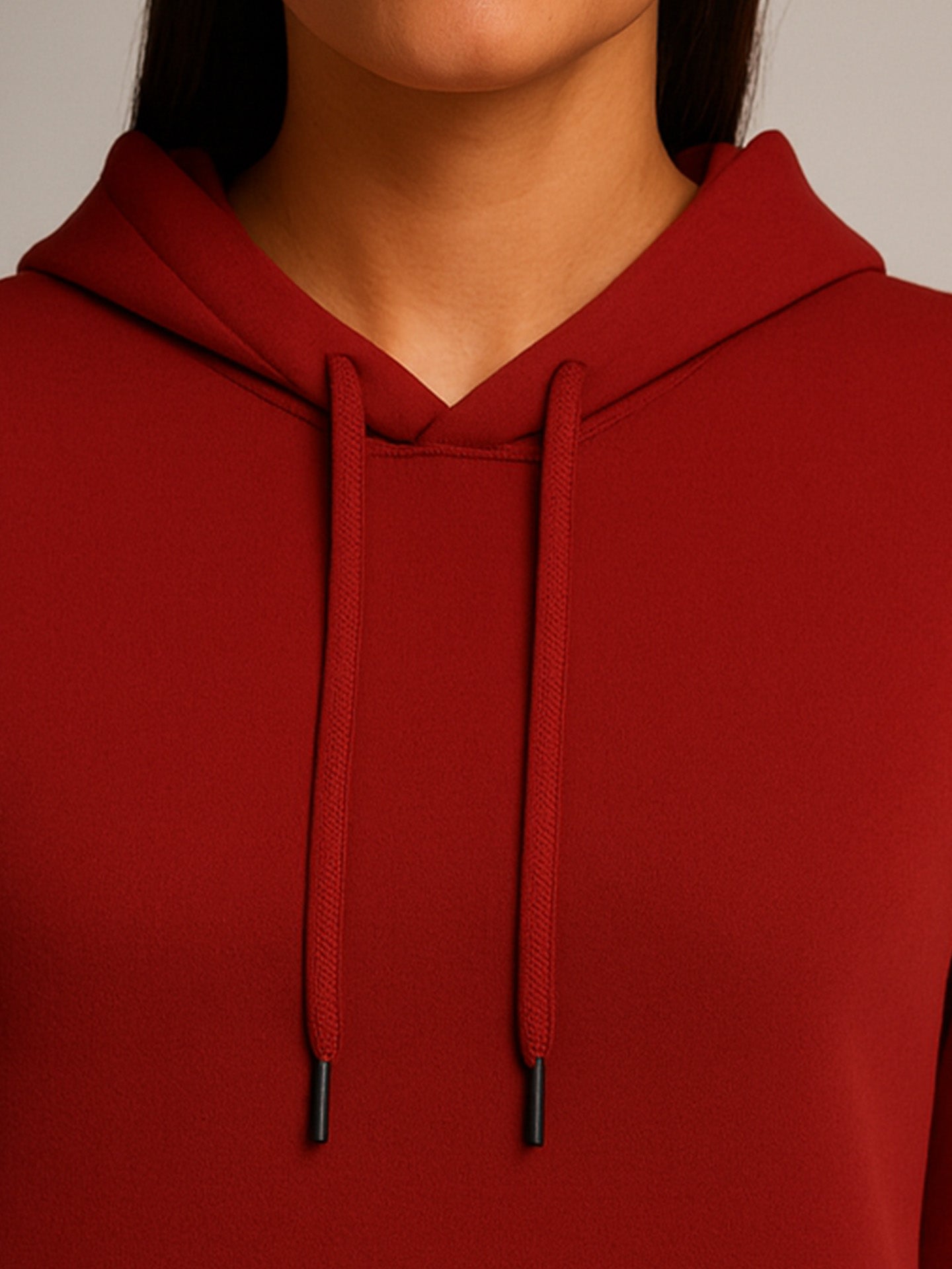 ORGANIC & RECYCLED HOODIE DRESS - Almônd